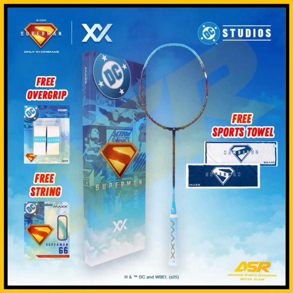 MAXX Superman Badminton Racket Limited Edition Box Set | Original ...