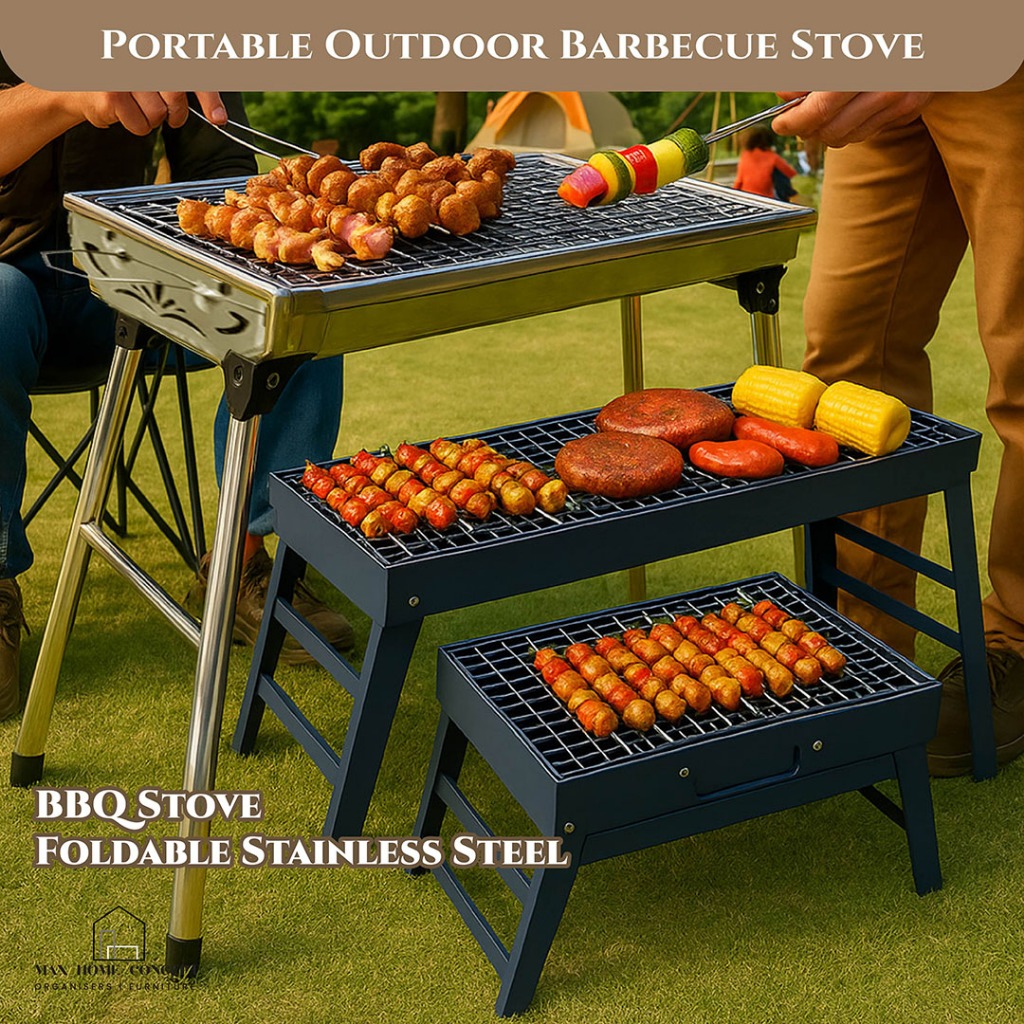 Portable BBQ Rack | Foldable BBQ Rack | Charcoal Barbecue Rack | Picnic ...