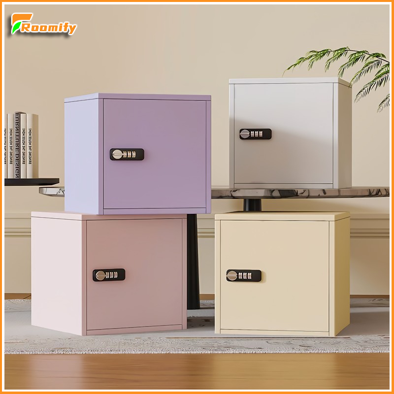 Mini Steel Safe Box Kabinet Besi Kecil Password Key Locker Desktop File ...