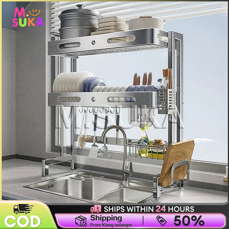 304 Stainless Steel Sink Dish Rack Kitchen Sink Rack Dish Rack ...