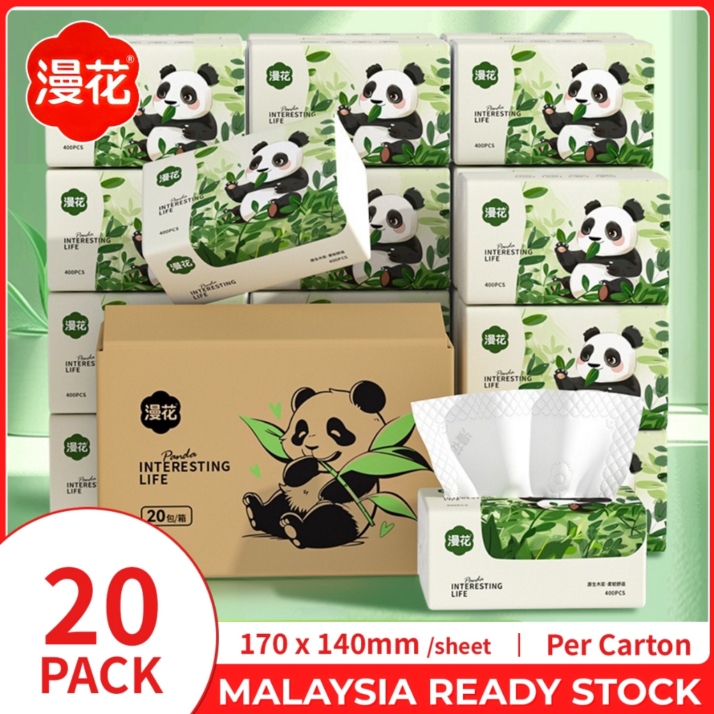 🌸M.H🌸 [20 Packs] Tisu Pek Wood Pulp Thick Tissue Paper 4-Ply Highly ...