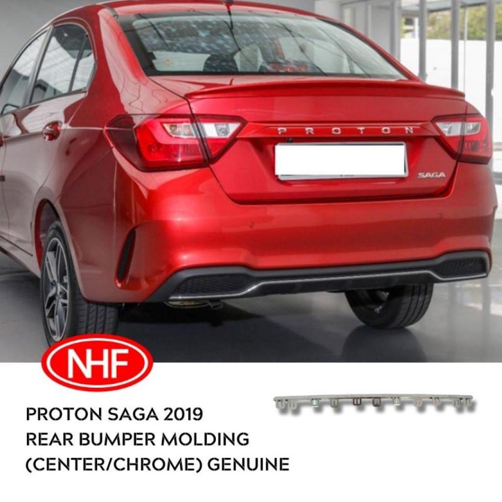 PROTON SAGA 2019-2022 REAR BUMPER MOLDING (CENTRE) CHROME | Shopee Malaysia