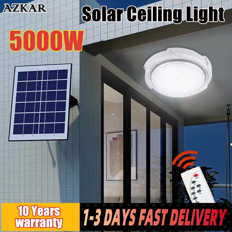 Solar Ceiling Light.solar LED indoor ceiling chandelier, remote control ...
