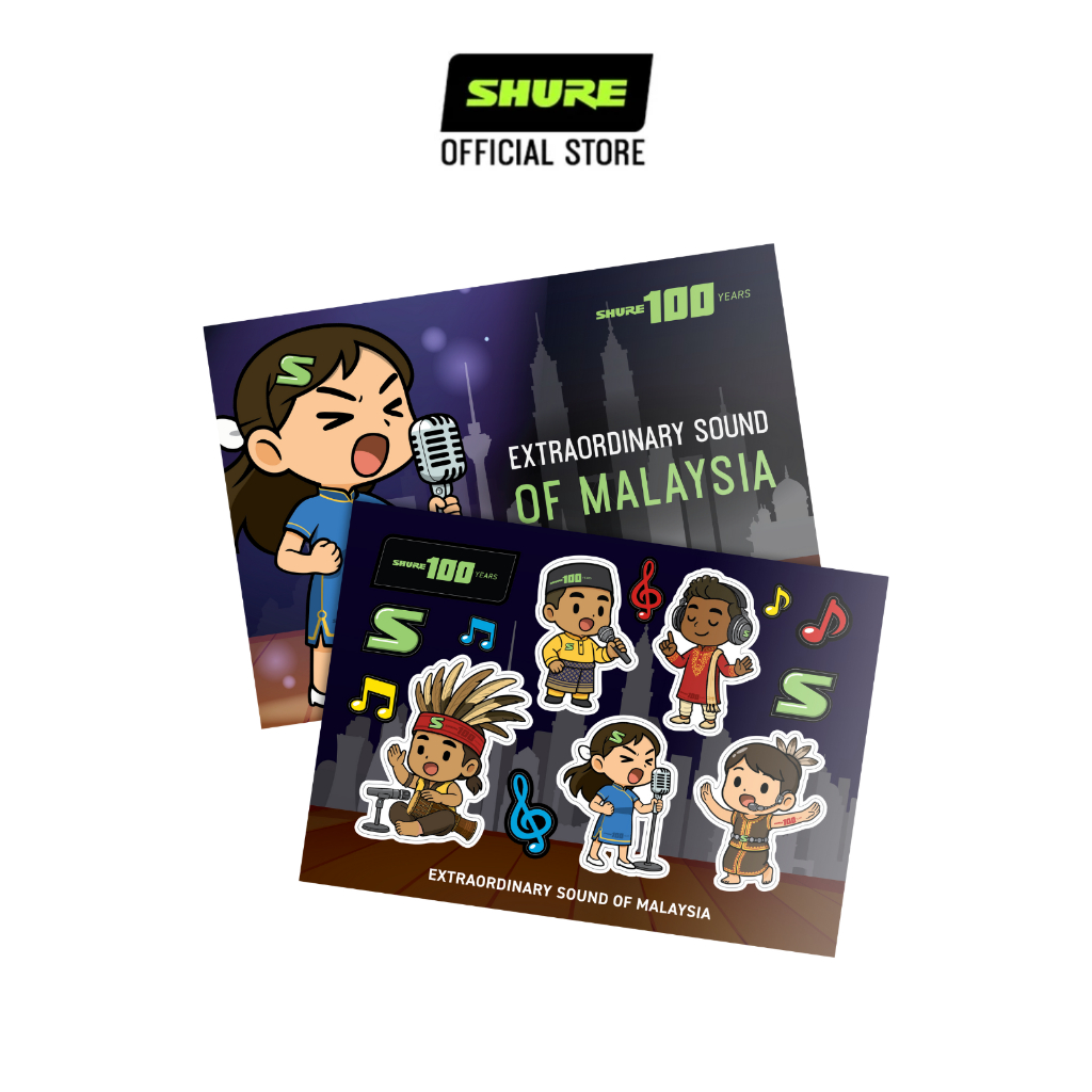Shure Exclusive 100th Anniversary Merdeka Sticker Pack | Shopee Malaysia