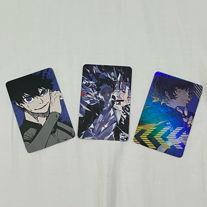 Blue lock anime character rainbow hologram photocards set anime boy ...