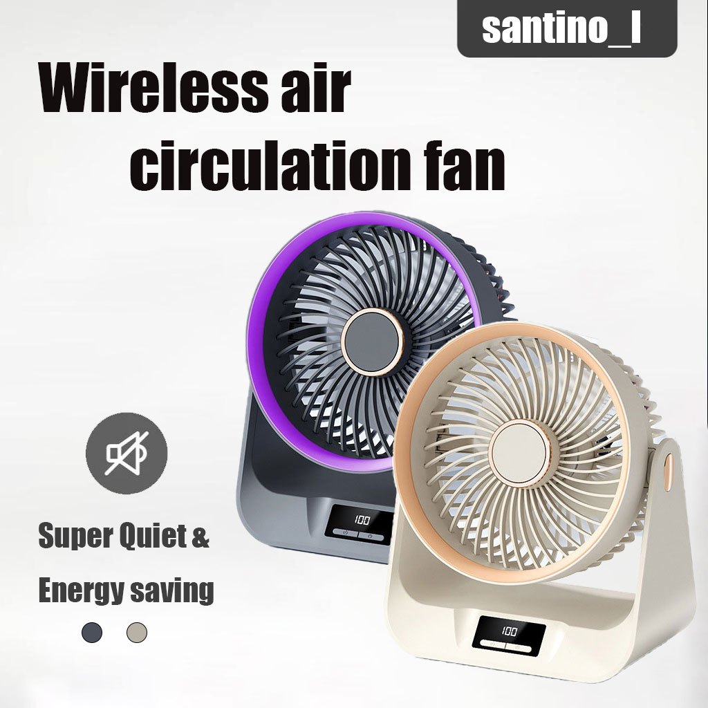Wireless air circulation fan USB Rechargeable fan wall fan table fan ...
