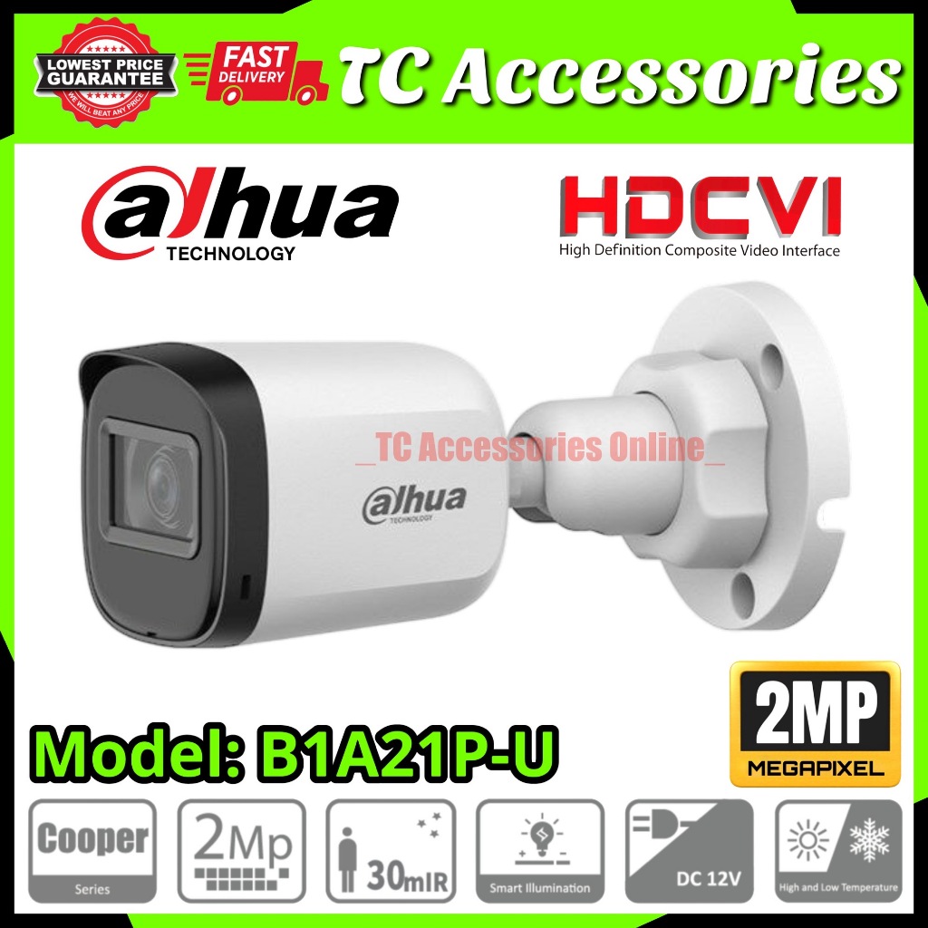 Telecamera Di Sicurezza DAHUA Bullet 2 MP Full HD Con Zoom Ottico 4x E Visione Notturna 100 M - HAC-HFW3231E-Z