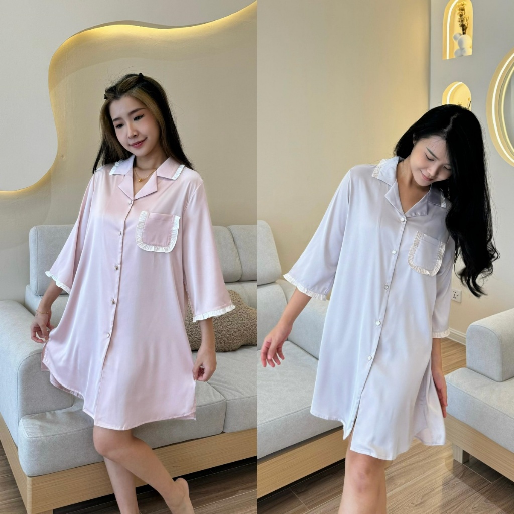 Chillins Women Comfy Pyjamas Sleep Dress | Faye Collection | Shopee ...