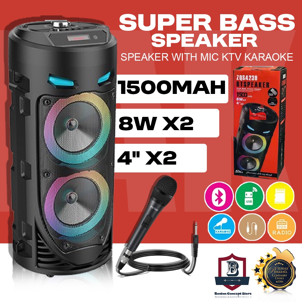 Wireless Portable Bluetooth Speaker ZQS-4239/ZQS4239 With Led Light ...
