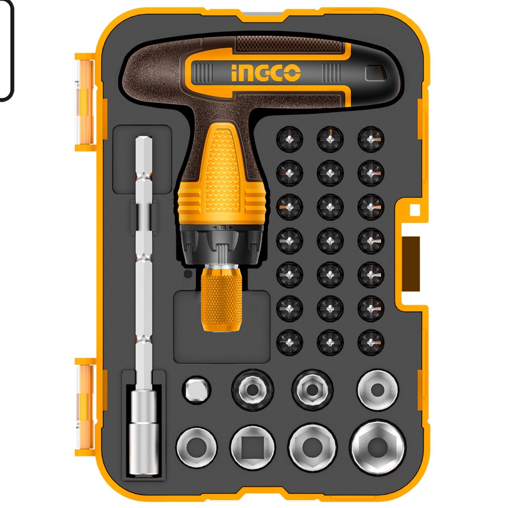 INGCO 31 Pcs T-handle wrench screwdriver set HKSDB0318 | Shopee Malaysia