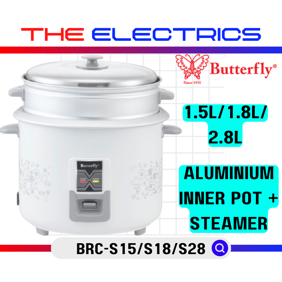 BUTTERFLY 1.0L 1.5L 1.8L 2.8L STRAIGHT RICE COOKER BRC-S10 / BRC-S15 ...