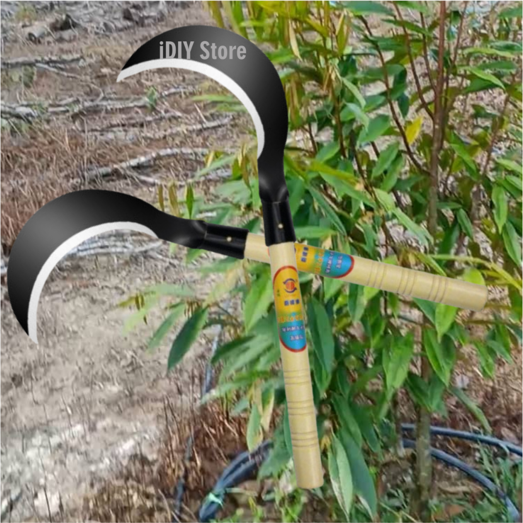 [505] Sabit Rumput Agricultural Hand Tools Sickle with Handle Sabit ...