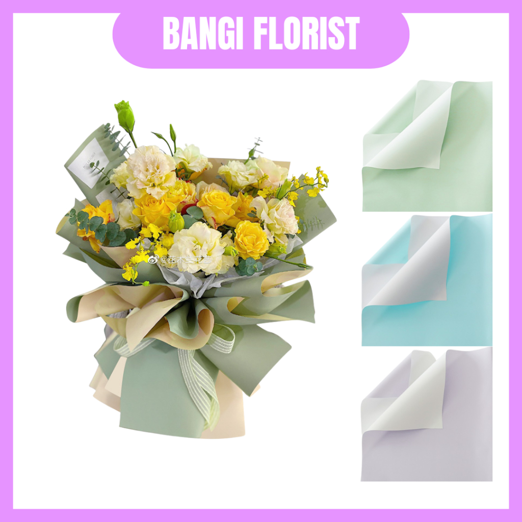 (20PCS) BIG 2 TONE Waterproof Flower Wrapping Paper Bouquet Gift ...