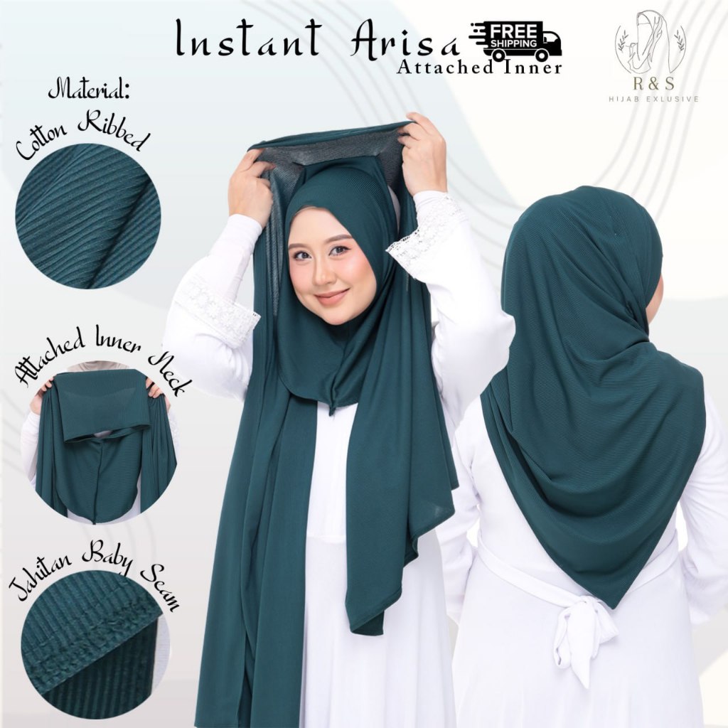 Instant Arisa Ribbed || Material Cotton Ribbed Premium || Attach Inner ...