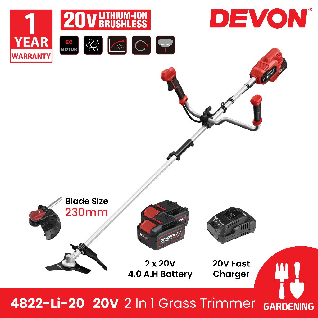 DEVON 4822-Li-20 20V Electric Lithium-Ion Brushless Cordless Line ...