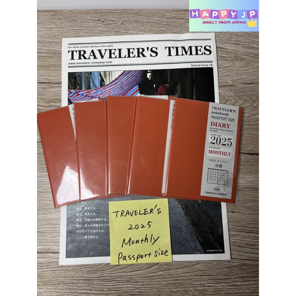Traveler's Notebook Planner Refill 2025 Passport Size Monthly 14484006 ...
