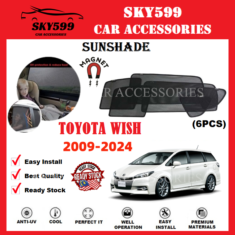 Magnetic Toyota Wish 2009 2024 Epic Sunshade 6 PCS Shopee Malaysia