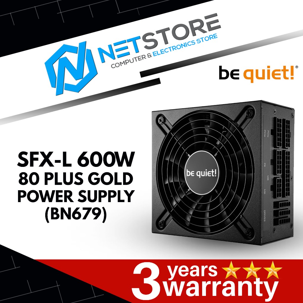 BE QUIET! SFX- L POWER 600W 80 PLUS GOLD POWER SUPPLY - BN679 | Shopee ...
