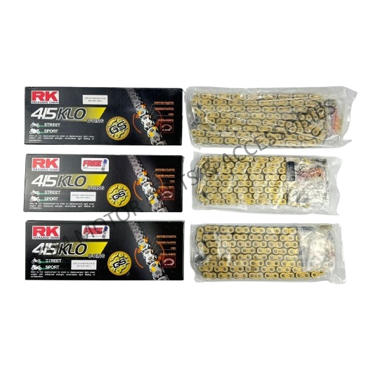 【RK】415 KLO O-RING GOLD Motorcycle Chain Rantai Motor (122L/132L/140L ...