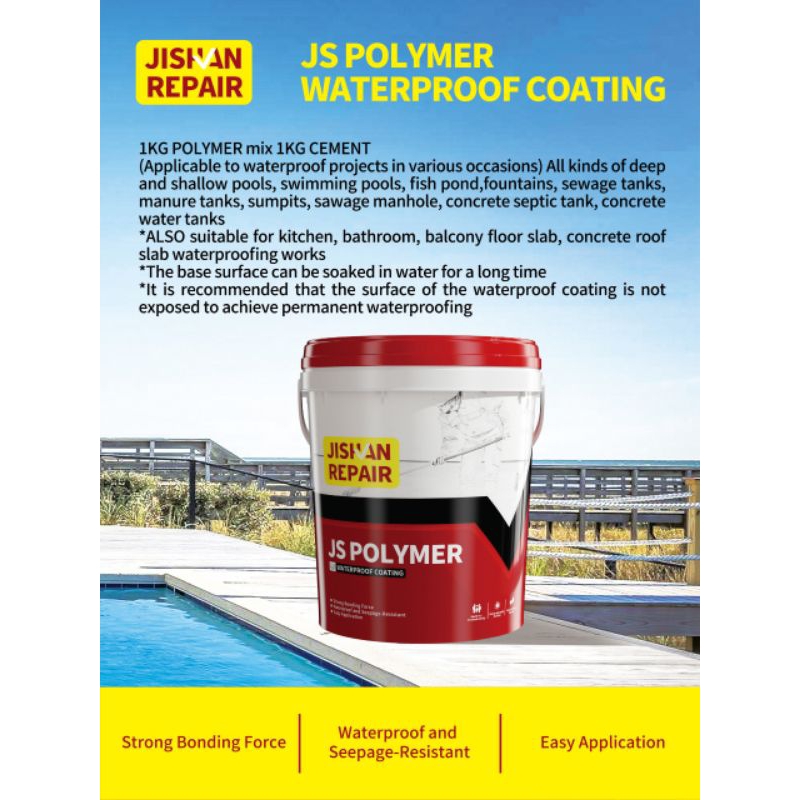 JS POLYMER WATERPROOF COATING 18KG JISHAN REPAIR salutan kalis air ...
