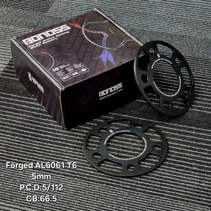 thumbnail image 2 of 4x 12mm 5x112 Hub Centric Wheel Spacers For BMW G-Body, 66.6 CB, M14x1.25 Bolts 2 of 3