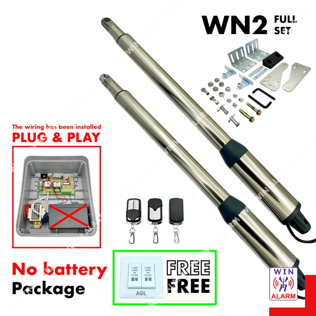 WN2 ( 4CH 433MHZ ) SWING ARM AUTO GATE SYSTEM ( SET ) | Shopee Malaysia