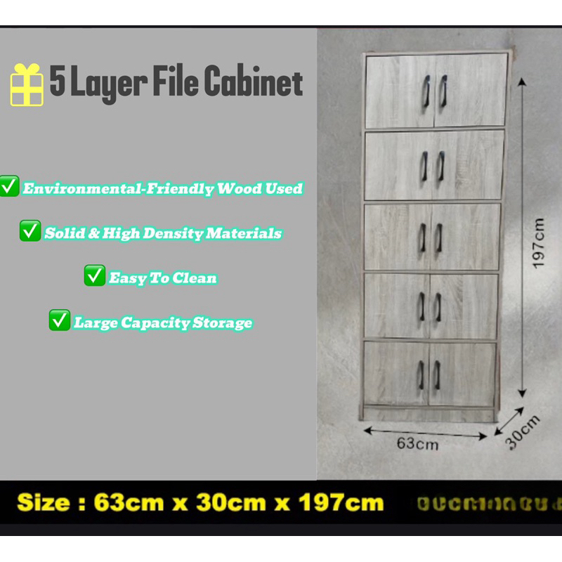 File Cabinet, Almari file, 3 Door, 4 door, 5 door | Shopee Malaysia