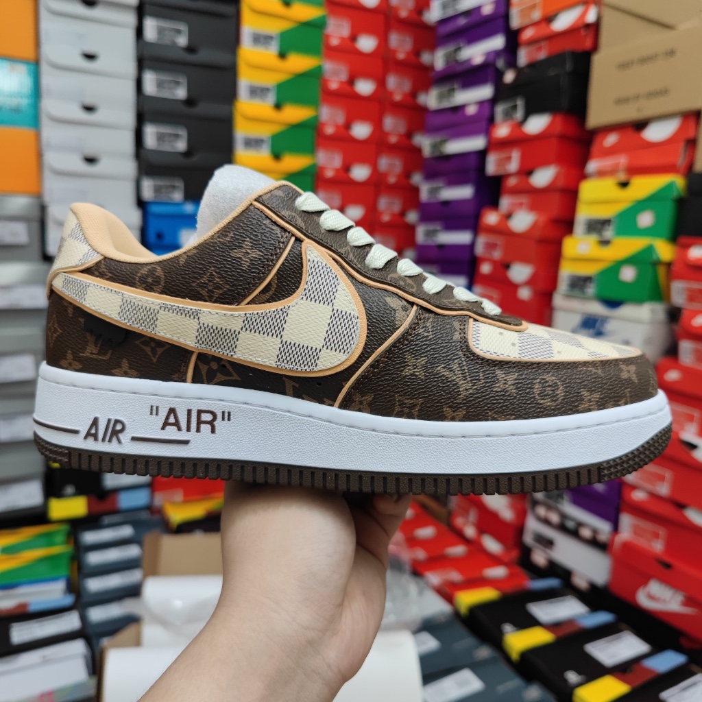 LOUIS 細う VUITTON x NIKE AIR FORCE 1 LOW BY VIRGIL ABLOH 1A9V9U 26.5cm ルイ