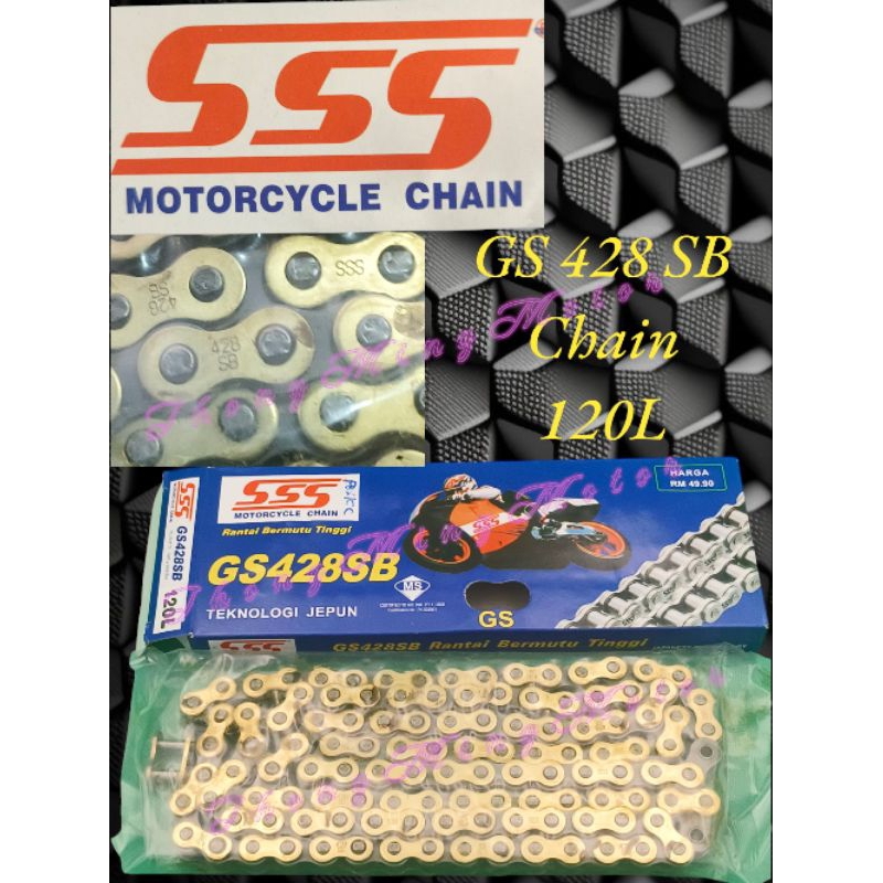 SSS Racing Chain GS 428 SB, 120L / 132L | Shopee Malaysia
