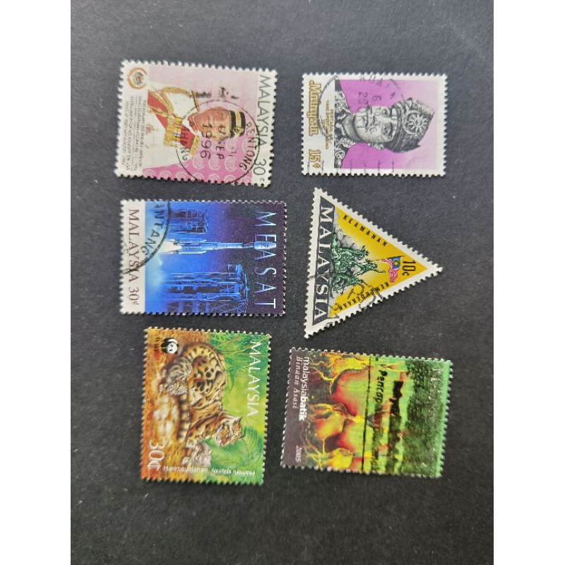 SC08 Malaysia postage stamps 6 different mixed used | Shopee Malaysia