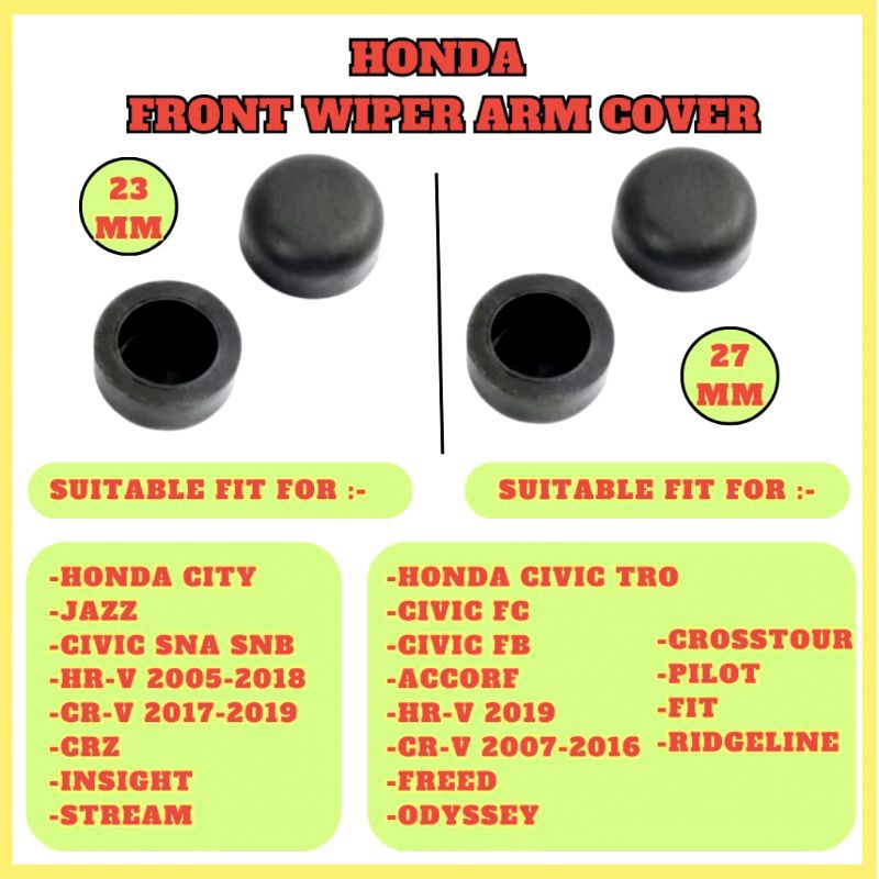 ORIGINAL Honda Front Wiper Arm Nut Cover Depan Skru Nut Cap CRV/Civic