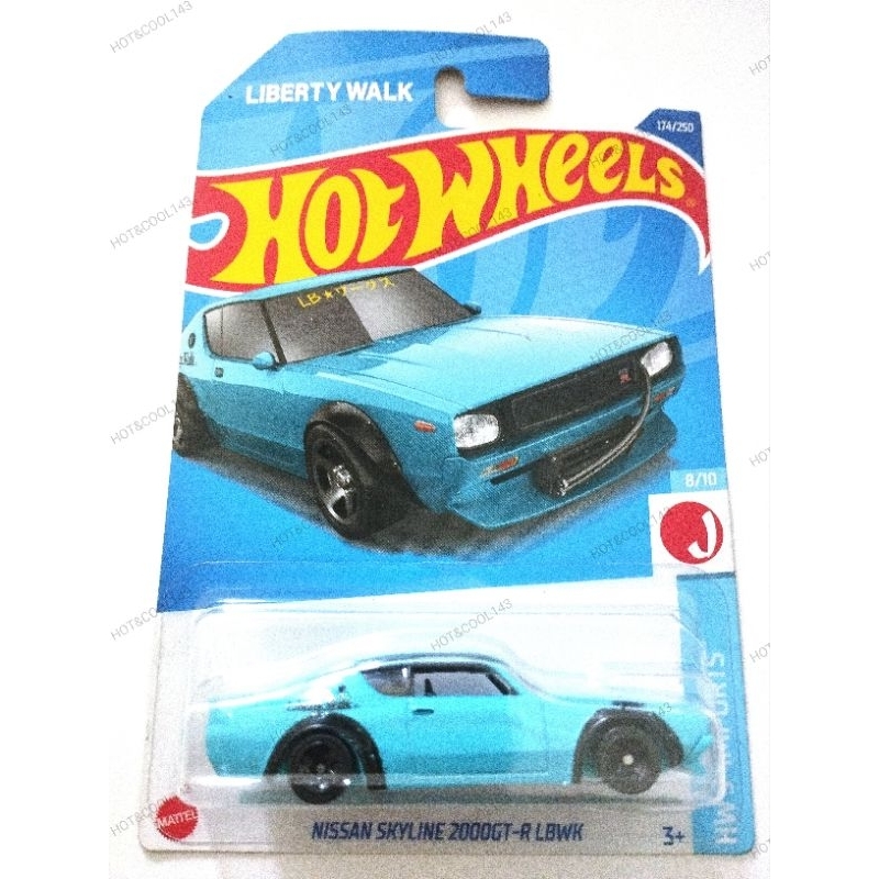 Hot Wheels LB Nissan Skyline 2000GT-R LBWK – Voiture Premium 1:64, Carrosserie Métal Et Pneus Real Riders