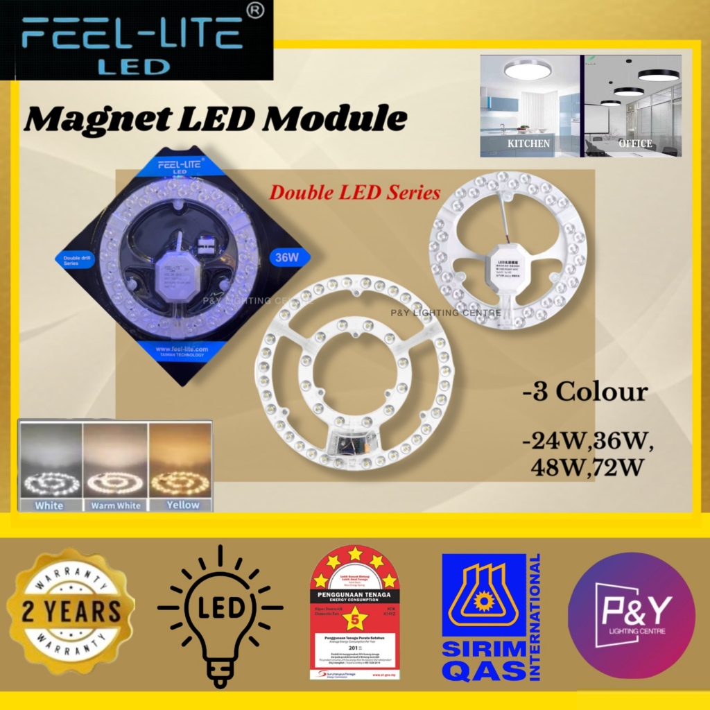 LED Magnetic Round LED Module Ceiling Light Circular Light Replacement ...