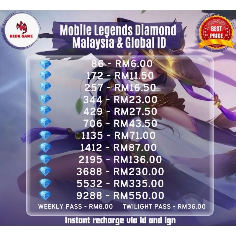 ML JOKI Murah Malaysia / Mobile Legen Boosting Rank Service/JOKI MLBB