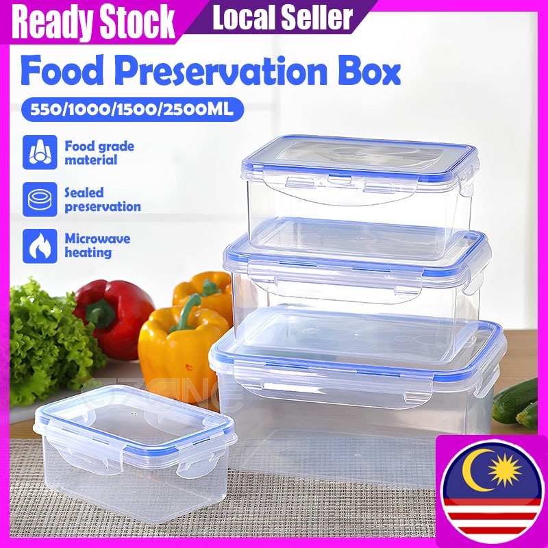 Airtight Food Container Transparent Food Storage Box Plastic Microwave ...