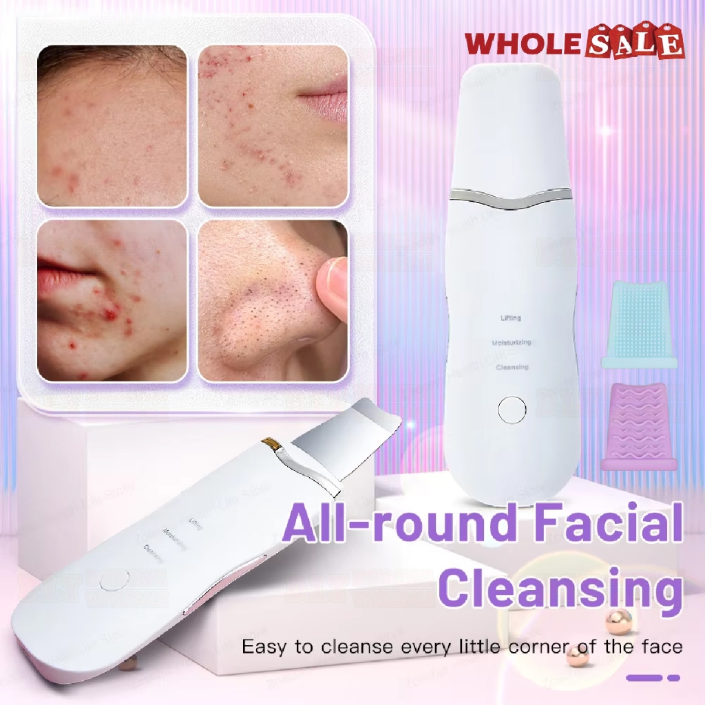 Rechargeable Ultrasonic Skin Scrubber Facial Cleaning Pore Deep