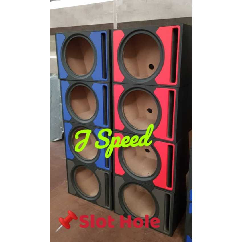 10 inch single pvc colour woofer box with round hole/slot hole without ...