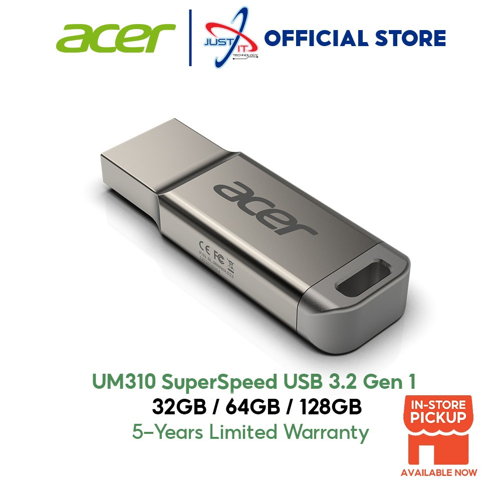 ACER UM310 SuperSpeed USB 3.2 Gen 1 Flash Drive ( 32GB / 64GB / 128GB ...