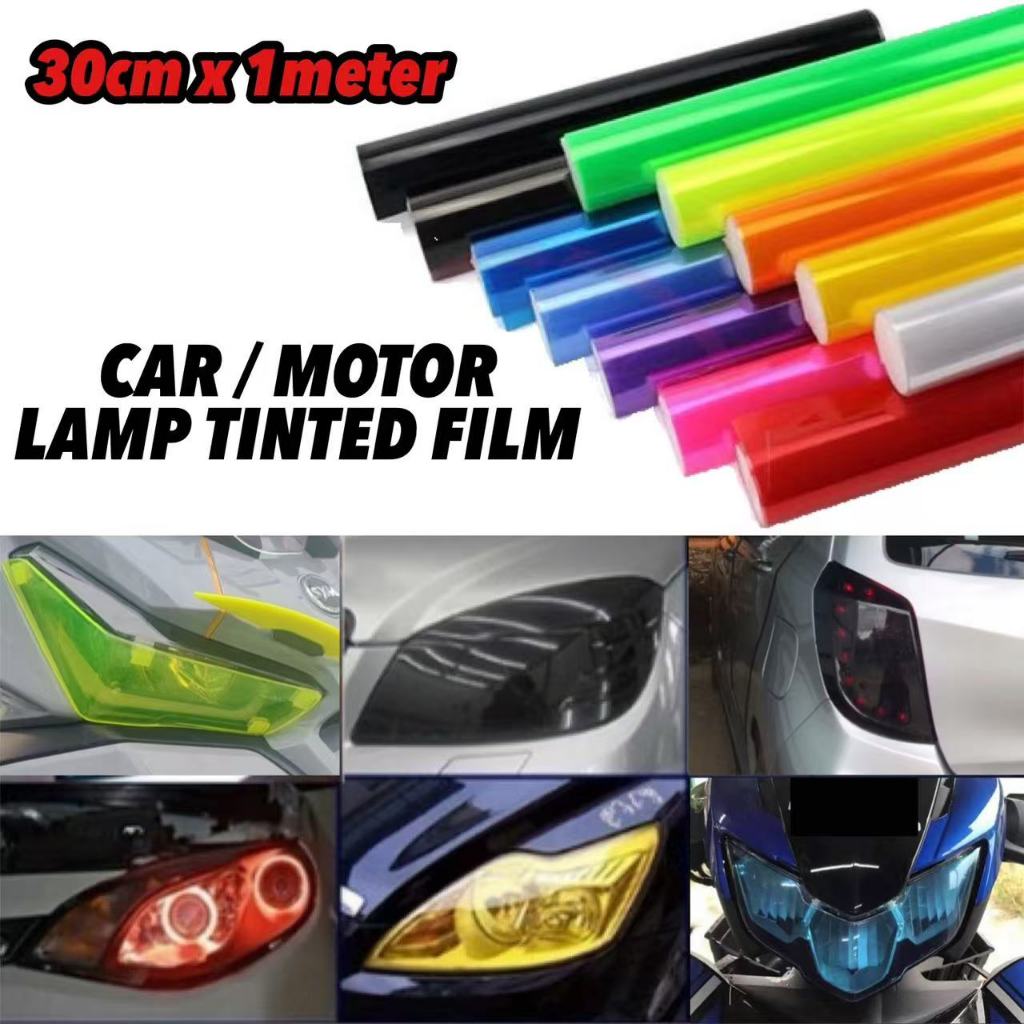 30CM x 1METER Tinted Film Headlamp Tail Light Tint Film Car Motorcycle ...