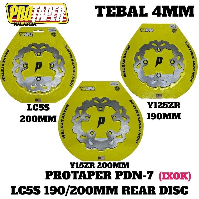 PROTAPER REAR DISC PDN-7 TEBAL 4MM 190 MM 200MM Y125Z LC5S LCV8 Y15 Y16 ...