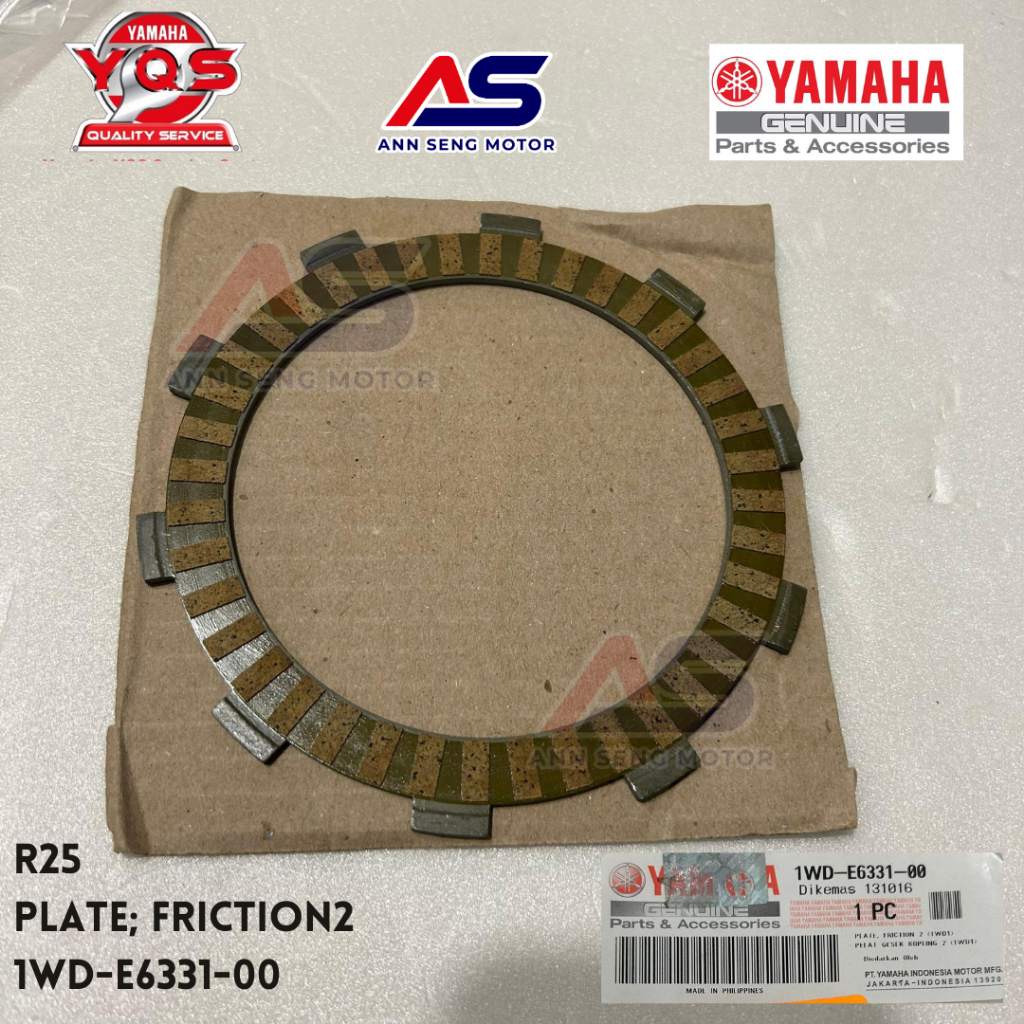 YAMAHA YZFR25 PLATE; FRICTION2 ORIGINAL (1WDE633100) Shopee Malaysia