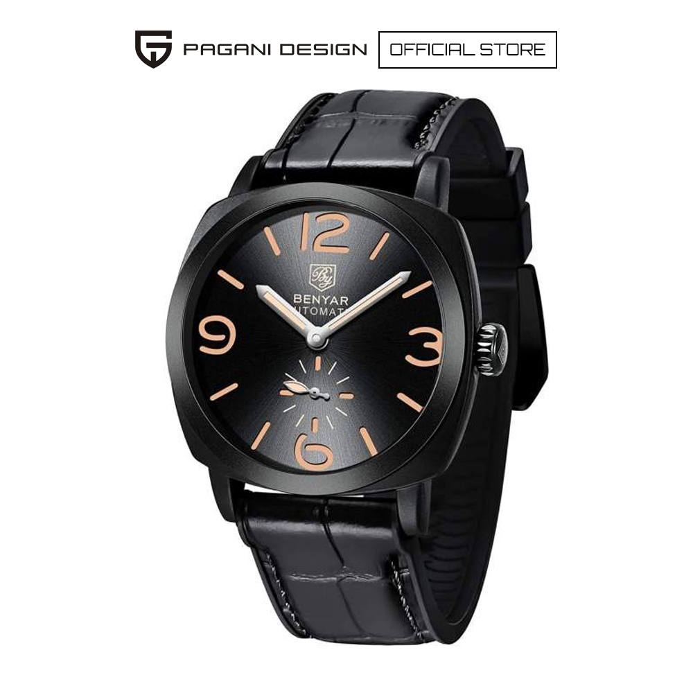 BENYAR 42mm Men s Leather Automatic Watch BY 5174 Shopee Malaysia