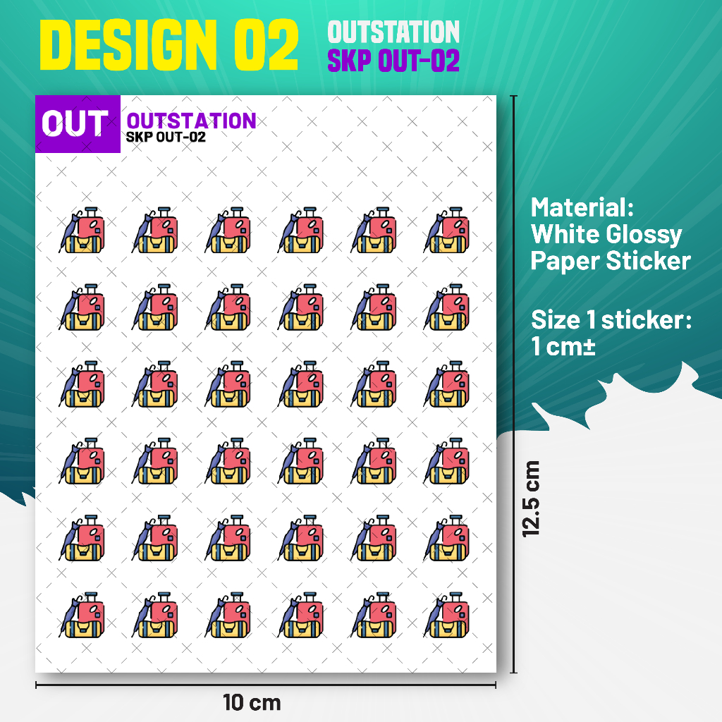 Outstation Travel Reminder Calendar Planner Sticker | Icon Marking ...
