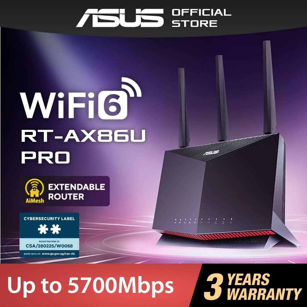 ASUS RT-AX86U PRO Wi-Fi 6 グラマー ルーター