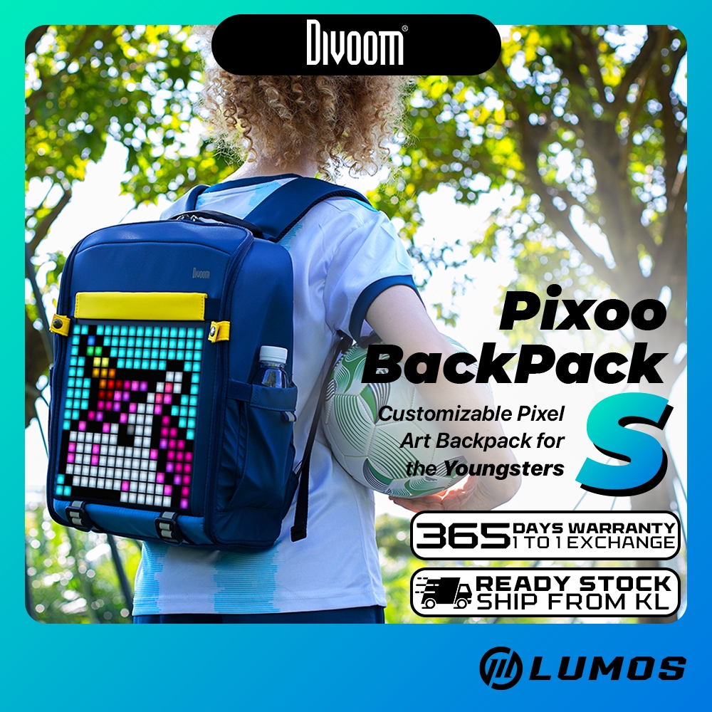 [READY STOCK] Divoom Pixoo Backpack S Customisable Pixel Art Multi ...