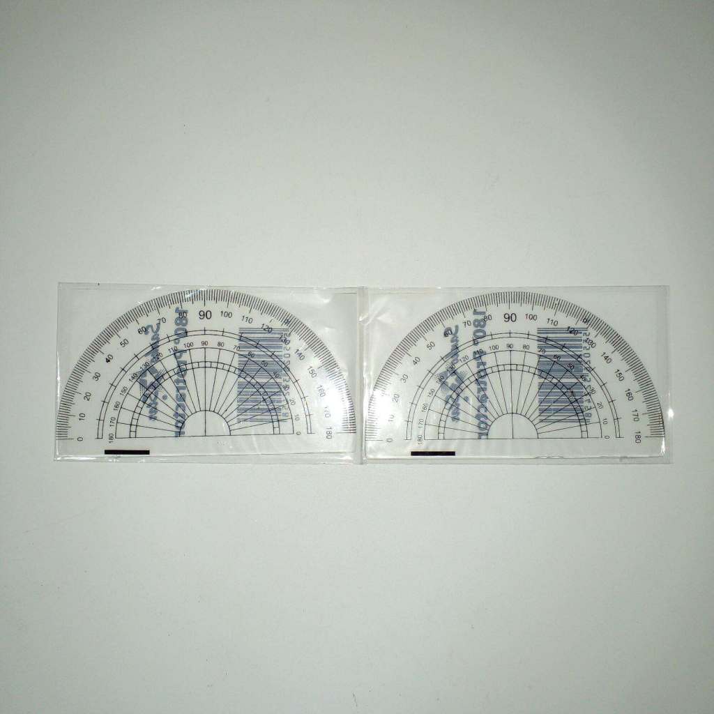 Sanko Transparent 180°C Protractor Ruler / Half Round Ruler / Jangka ...