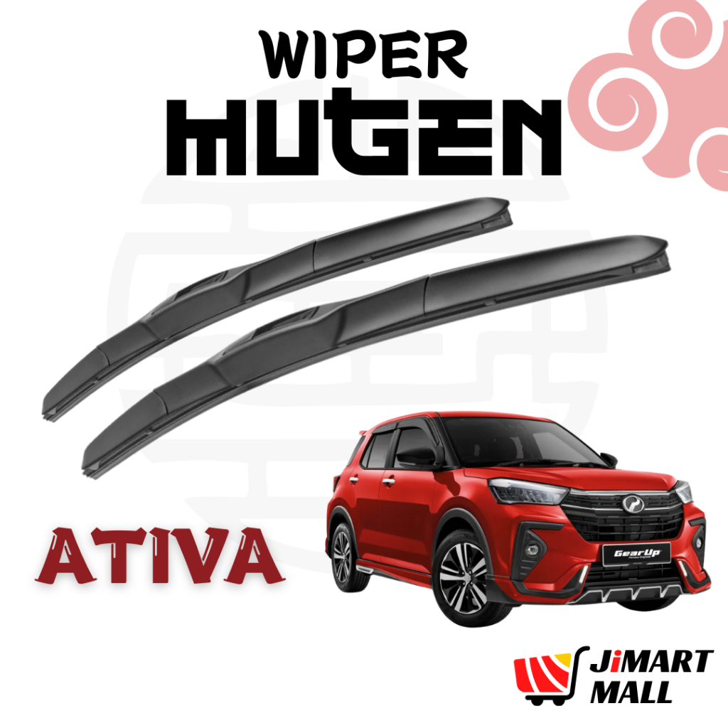 PERODUA ATIVA JAPAN MUGEN SILICONE WIPER Front Windshield Windscreen ...