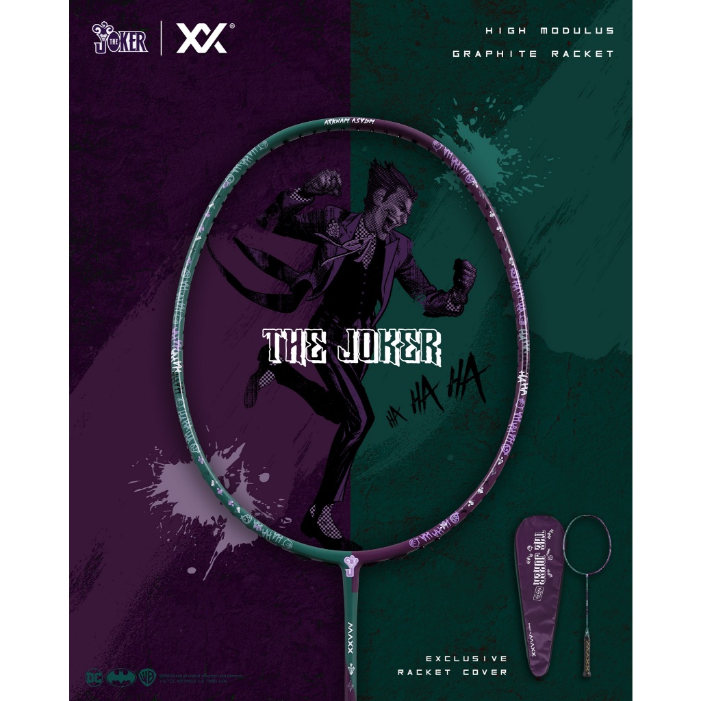 MAXX x THE JOKER BADMINTON RACKET 4U WITH FULL COVER (100% ORIGINAL ...