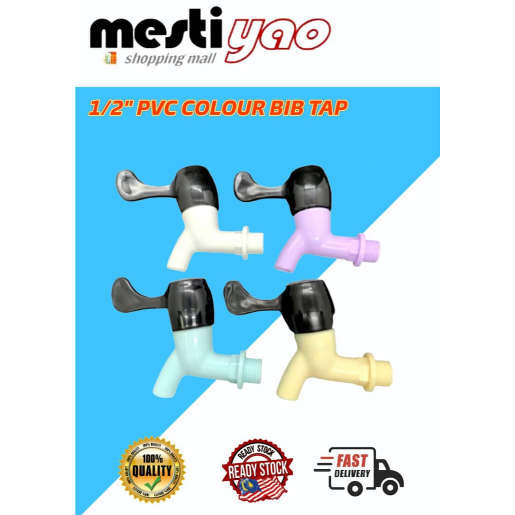 Kitchen & Bathroom Sink Faucet/PVC Colorful Bib Tap/Kepala Paip PVC ...
