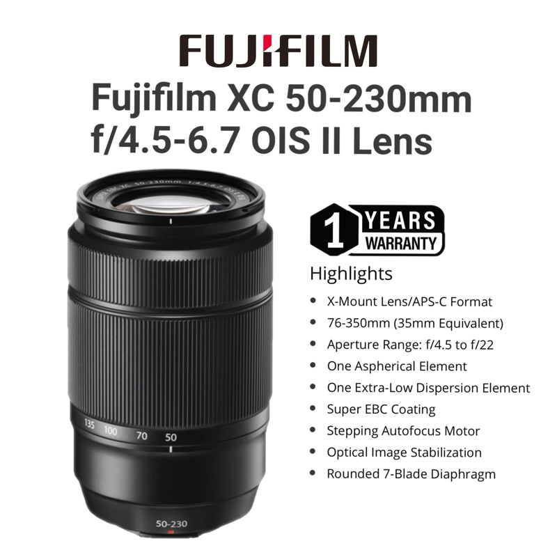 FUJIFILM XC50-230mm F4.5-6.7 OIS II（READY STOCK)BLACK EDITION 